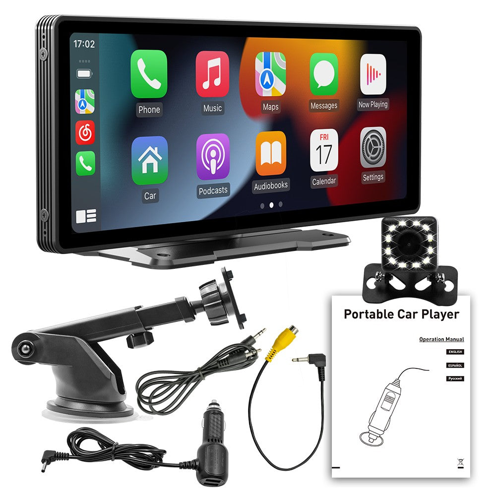 BQCC 10.26" IPS Polegadas Sem fio e com fio Carplay Android Auto Carro MP5 Player Saída de áudio Mirrorlink Rádio BT Automotivo Para Universal