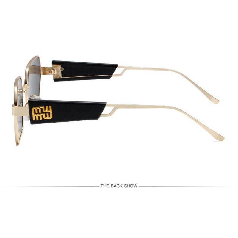 Metal Rectangle Sunglasses Women Fashion High Quality Frame Glasses Vintage Brand Designer Eyewear UV400