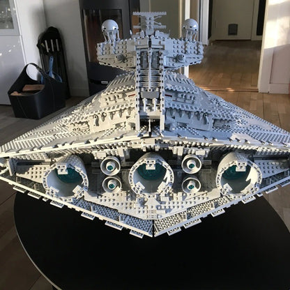 Montar Decoração de Casa Imperial Navy Stormtrooper Star Destroyer Galactic Empire Star Cruiser Starfighter Dark Fleetship 75252
