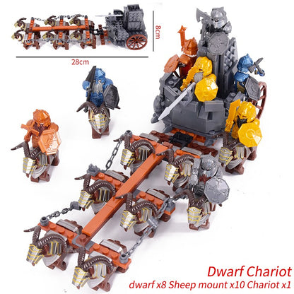 Soldado Asgard Medieval Anão LOTR Javali Cabra Carroça Animais Figuras Blocos de Montar Brinquedos Tijolos Senhor Presente Para Crianças