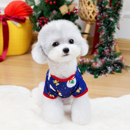 Roupas de Natal para Cachorros Roupas Macias para Gatos Camiseta Fofa de Árvore de Natal Roupa para Pets para Ano Novo Roupas Quentes Fantasia Yorkies