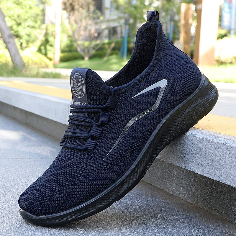 Sapatos Casuais Masculinos Sólidos com Cadarço, Sapatos Esportivos Leves para Homens, Sapatos Casuais Sólidos da Moda Adequados para Entusiastas de Caminhada de Lazer - Ideais para Leveza, Respirabilidade e Antiderrapantes, Adequados para Laze
