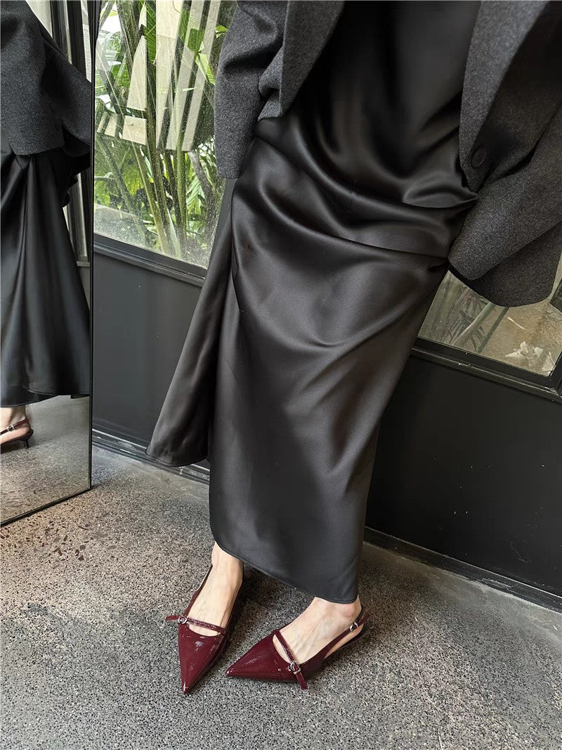 High Heels Women's Empty Single Shoes 2025 New Spring and Summer Bag Head Stiletto Sandals