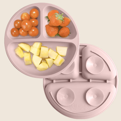 3PCS Children's Tableware Set Baby Eating Food Training Silicone Tableware Set Baby Sucker Feeding Dishes Plate With Spoon Fork