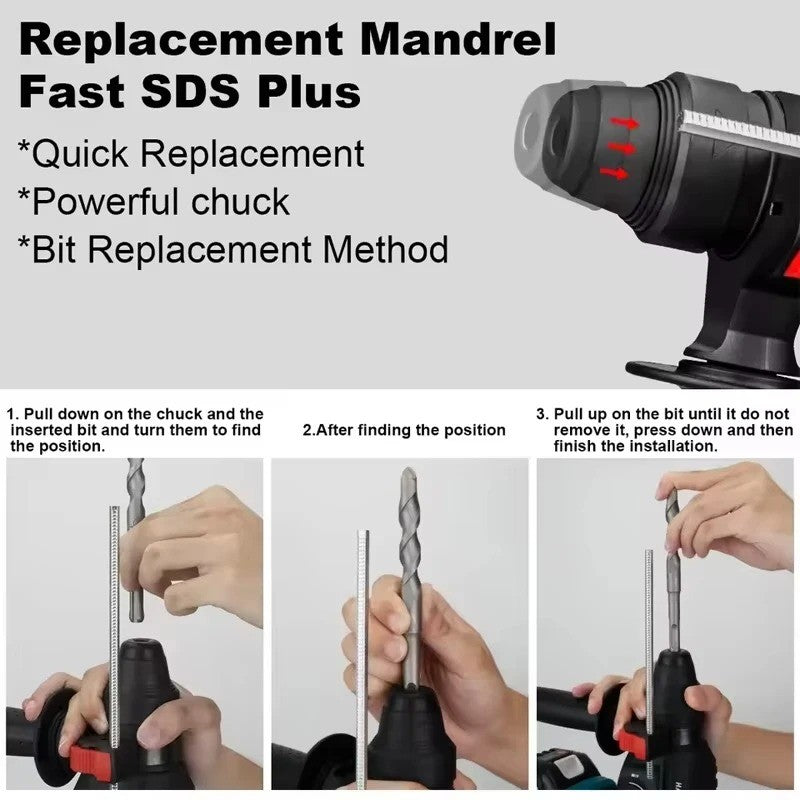 Furadeira De Impacto Rotativa Makita Original 26MM Sem Fio, Sem Escovas, 18V, Bateria De Lítio, Para Ferramentas Elétricas Makita 18v?