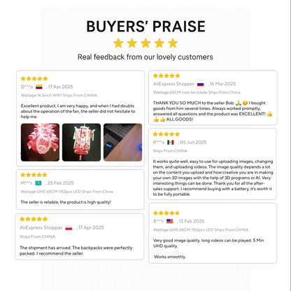 16.5 inch 3D Hologram Fan Display LED Advertising Projector for Business Promotion Wall Mounted Digital Signage Device