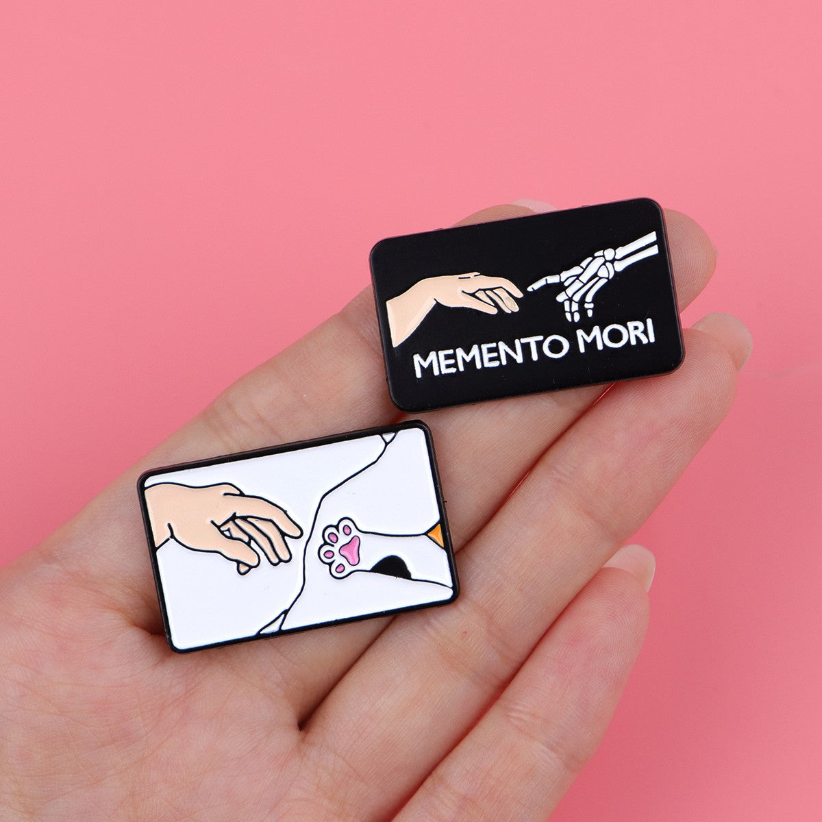 MEMENTO MORI Lapel Pins for Backpack Enamel Pin Cool Men Women Brooch for Clothes Briefcase Badges Jewelry Accessories