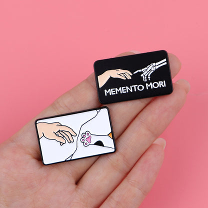 MEMENTO MORI Lapel Pins for Backpack Enamel Pin Cool Men Women Brooch for Clothes Briefcase Badges Jewelry Accessories