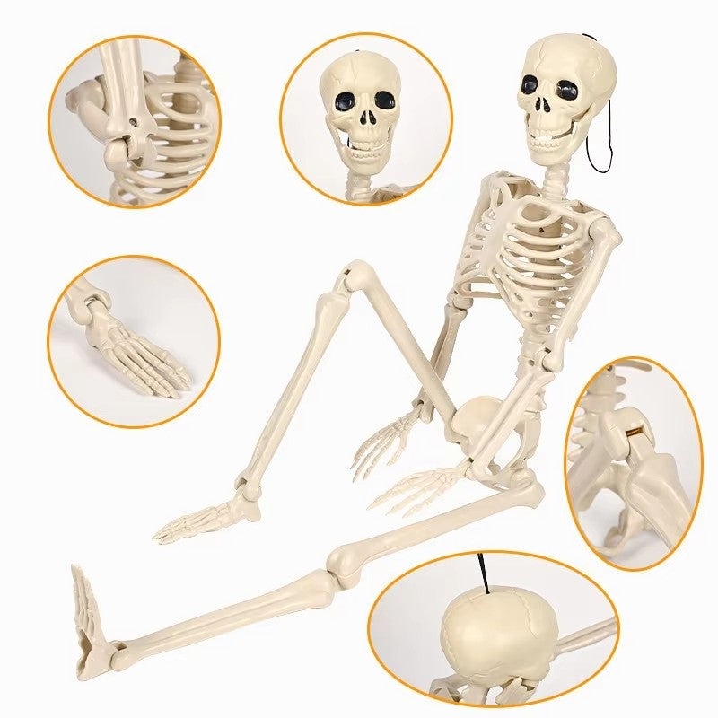 Decorações de Halloween para Casa Crânio Esqueleto Adereços de Terror para Exterior Caveira e Mãos Realistas para Jardim Brincadeiras Festas e Suprimentos