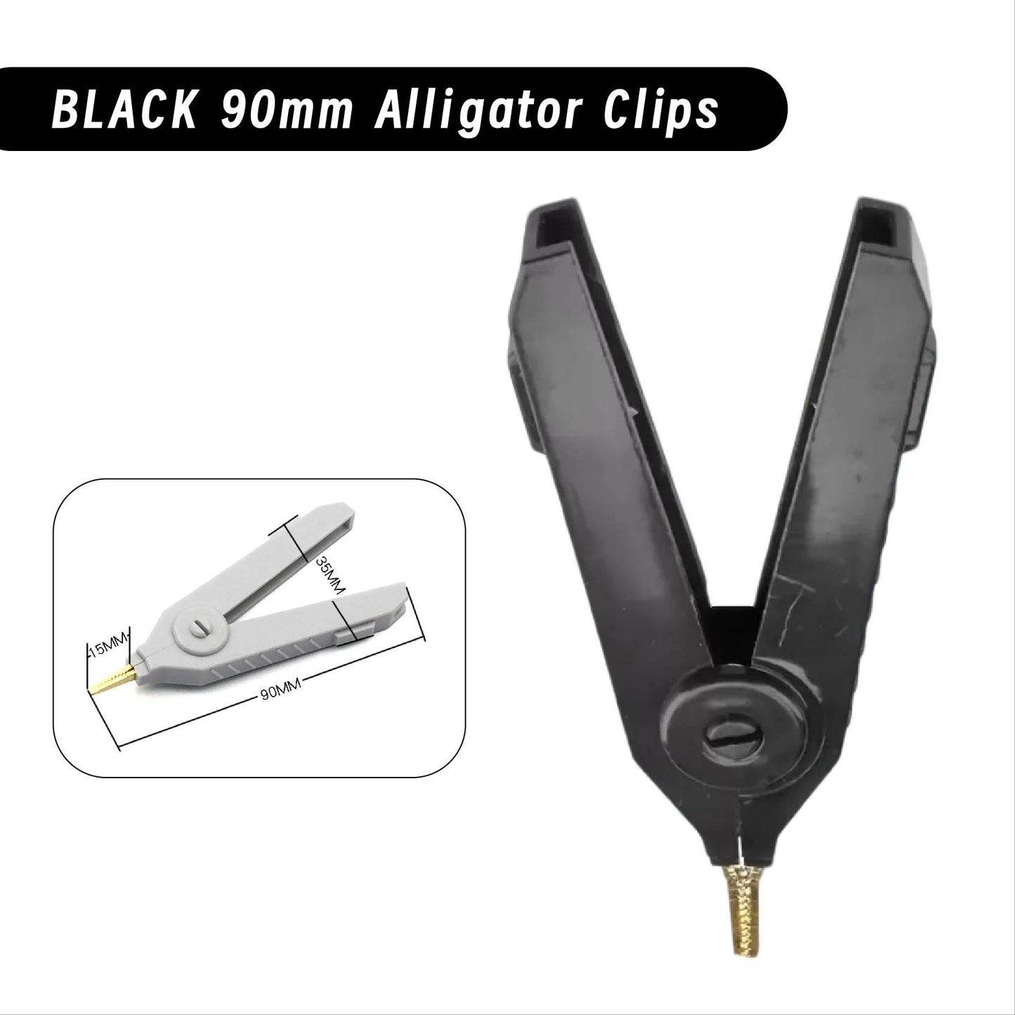 Ferramentas DIY de Grampo de Teste Cinza/Preto/Vermelho 90mm Jacarés Clipes LCR Clipe de Resistência de Cobre Abertura Jacarés Bico de Pato