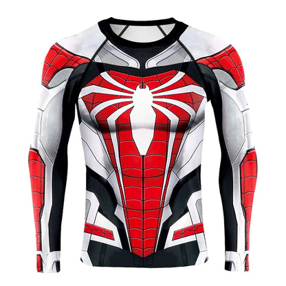 Men Gym T-shirts Superhero 3D Printed Cosplay Top Fitness Compression Tee Shirt Long Sleeve Elastic Sportwear Fashion Male Cloth