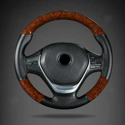 Capa de Volante de Carro em Madeira de Pessegueiro DIY Capa de Volante de Couro Para Carro Caminhão Com Linha e Agulha Conjunto de Ferramentas Acessórios de Carro
