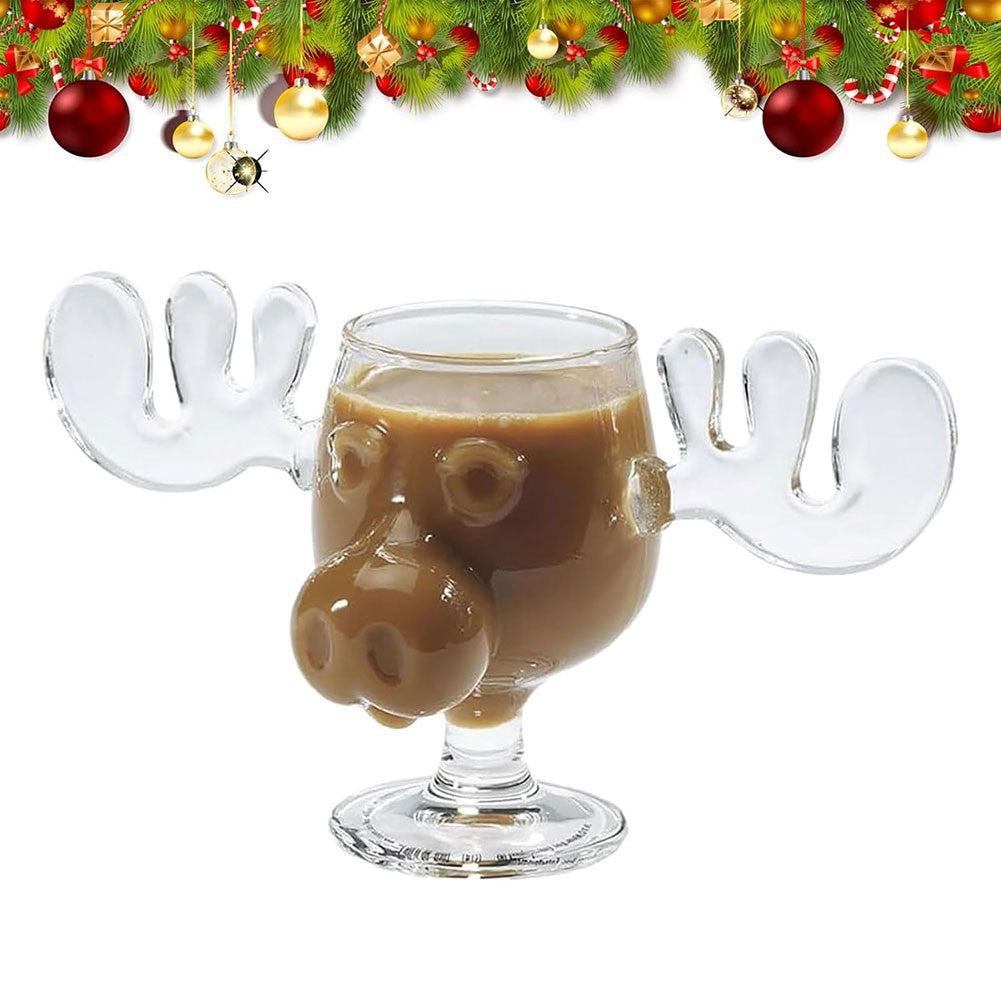 240ml 8oz Taça de Vinho Elk Copo de Coquetel de Suco Caneca de Rena Taça de Vinho Cerveja Água Leite Uísque Copos Canecas de Shot Presente de Natal