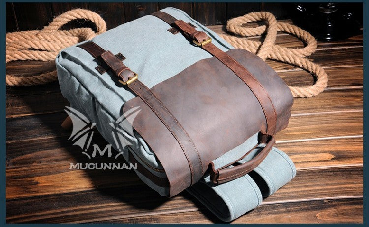 Fashion Male Backpack Leather military Canvas backpack Men backpack women school backpack school bag bagpack rucksack mochila