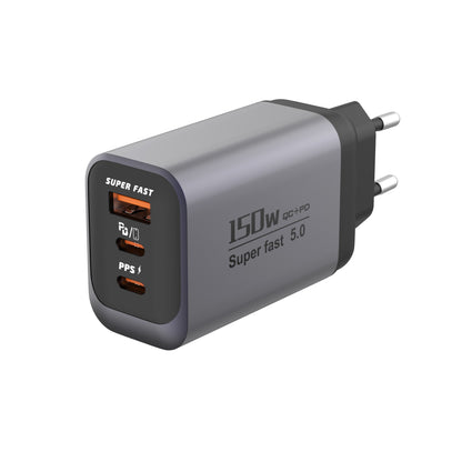 150W Fast Charging 3 Ports Mobile Phone Charger QC3.0 USB Type C Chargers Dual PD USB Wall Adapter EU/US Plug for iPhone Samsung