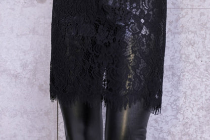 Miniskirt Sexy Transparent Lace Mesh Skirt Shirt Extender Women Summer Mini Black White Short Micro Skirt Ladies Underskirt