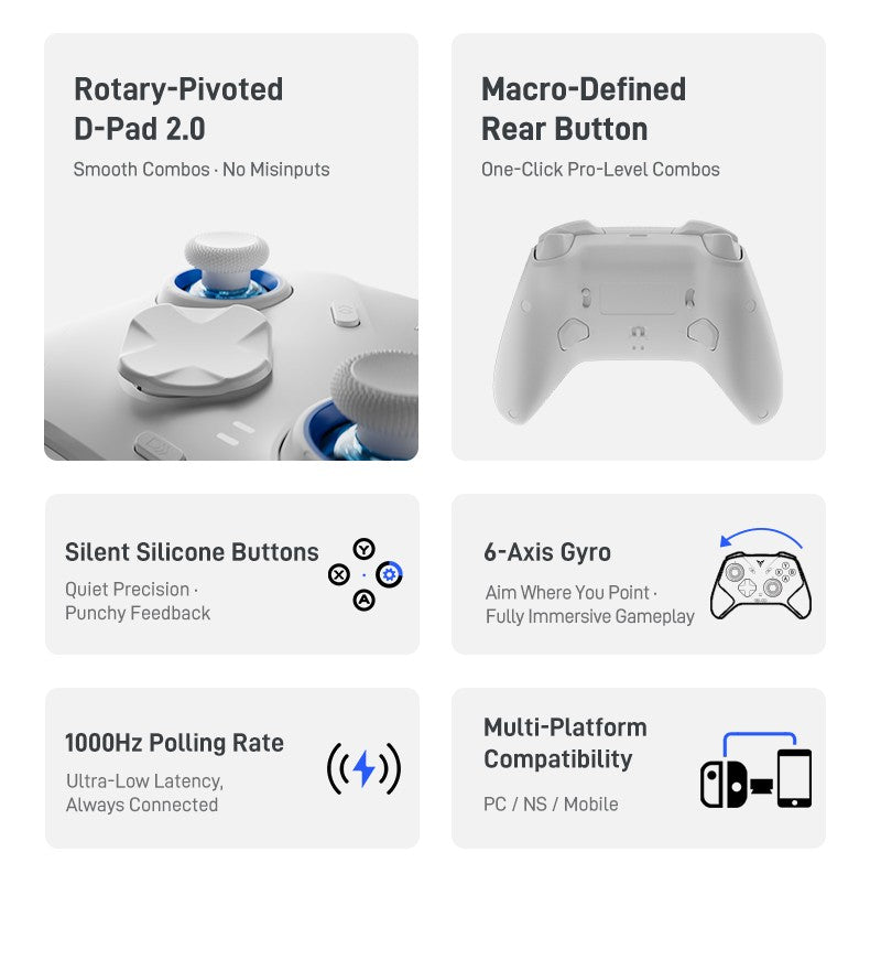 Flydigi Just Launched Direwolf 4 controller gamepad wireless gamepad for pc /Switch/Phone/tablet computer,with charging dock