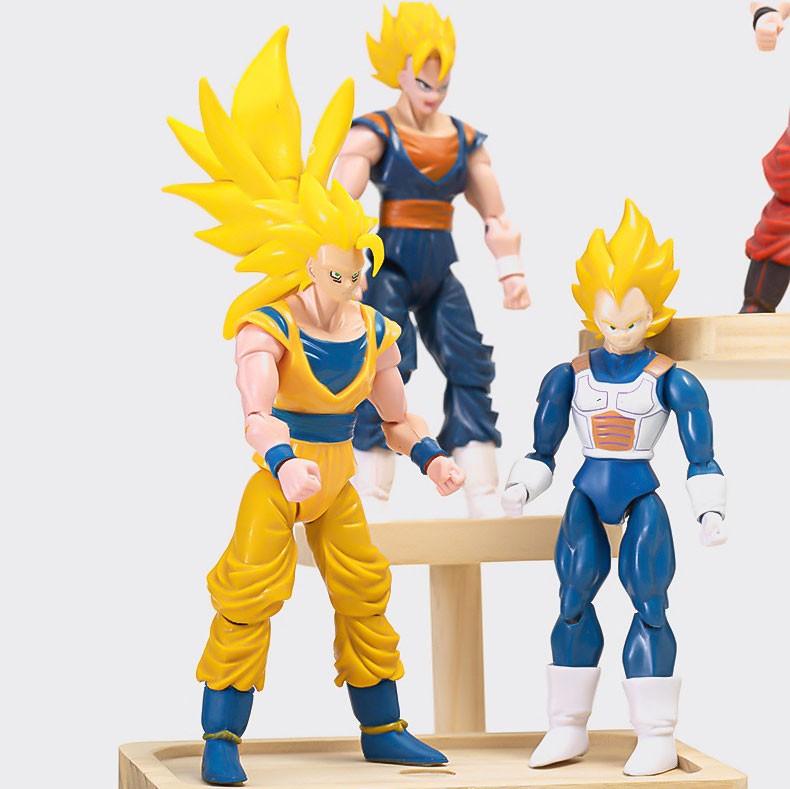 12-18CM Anime Dragon Ball Z Super Saiyan Son Goku Broly Vegeta Anime Action Figure Model Gifts Collectible Figurines for Kids