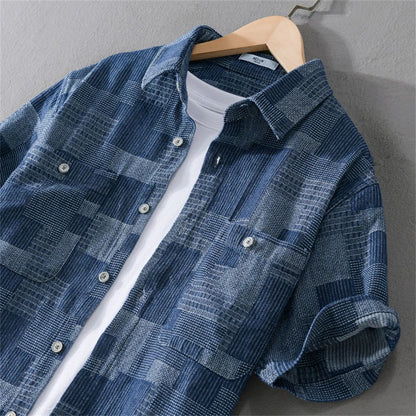 Summer cargo shirts men fashion short sleeve mens shirt workwear men's Tops loose Casual clothes for Young men