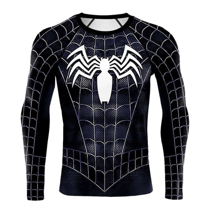 Men's Shirts Spider Role-playing Long-sleeved T-shirts Fitness Sportswear Halloween Costumes Streetwear Party Wear  Harajuku