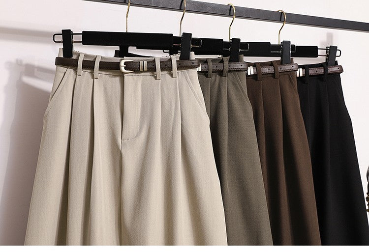 2025 Plus Size Skirts for Women Autumn Elegant Solid Women's Wrap Umbrella Skirts Korean High Waisted Suit Pleated Skirt