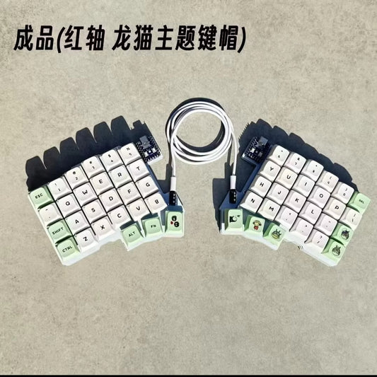 Teclado Silakka54 Dividido com Fio Hot Swap Suporte QMK/VIAL Teclado Ergonômico RP2040zero Acessórios Personalizados para PC Gamer