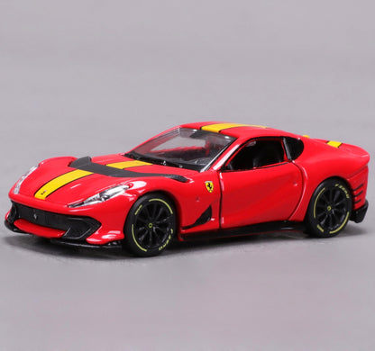 Bburago 1:64 SP1 Ferrari 812 SF90 Competizione Amarelo Liga Miniatura Ferrari Daytona SP3 Esportivo Modelo Fundido Brinquedos Personalizados