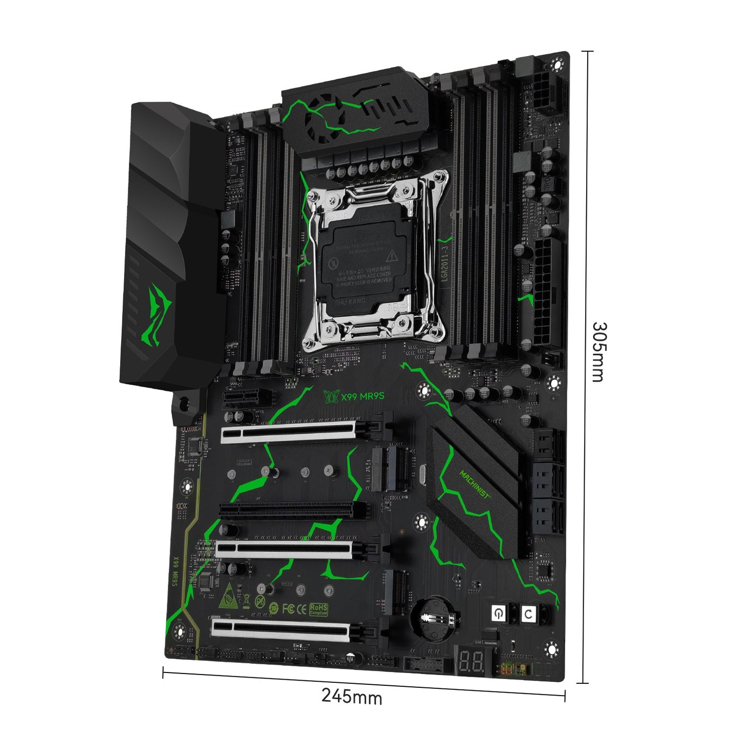 MACHINIST X99 Motherboard LGA2011-3 kit Set Intel Xeon E5 2680 V4 CPU DDR4 2*8GB RAM NVME M.2 Four channels MR9s supports TPM2.0