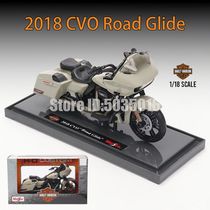 Maisto 1:18 Harley-Davidson Motorcycle 2022 Road King Fat Bob 114 Pan America 1250 Alloy Motorcycle Model Toy Car Collection
