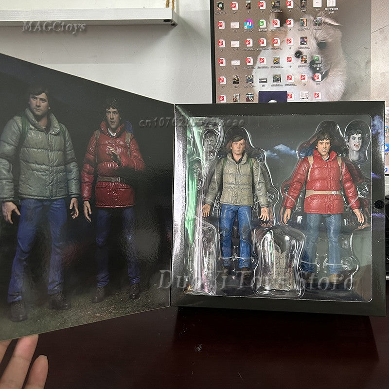 NECA Original Um Lobisomem Americano em Londres David Jack 2-pack Anime Action Figure Modelo de Brinquedo Presentes de Ano Novo e Aniversário