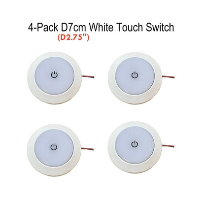 Tokili 12V/24V Dual Volt Ultra-Thin LED Puck Lights, Interior RV Marine Overhead Light, for Camper Cabin, Boat & Trailer Ceiling