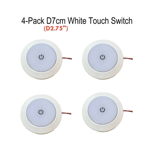 Tokili 12V/24V Dual Volt Ultra-Thin LED Puck Lights, Interior RV Marine Overhead Light, for Camper Cabin, Boat & Trailer Ceiling