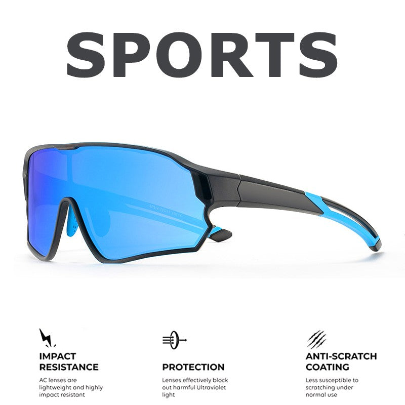 2 Pack Unisex Sports Sunglasses for Cycling, Fishing, Driving, Hiking - UV400 Protection Outdoor Eyewear