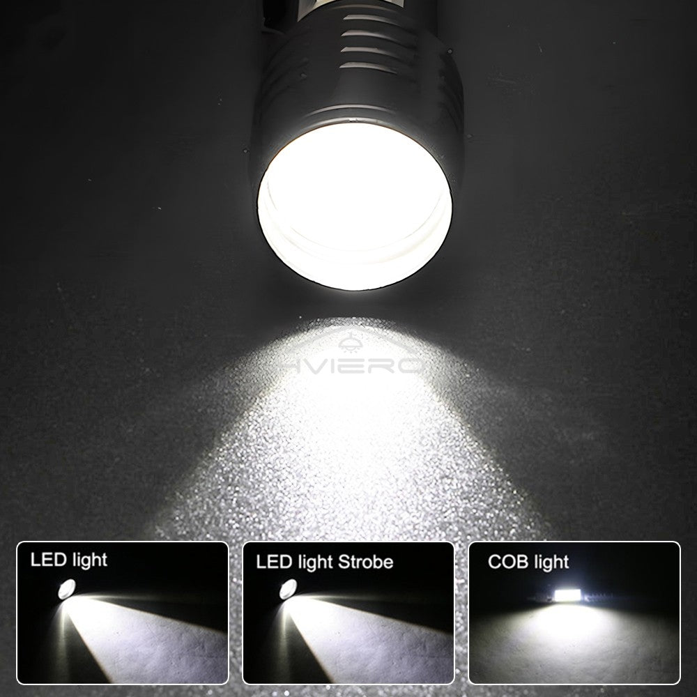 Flashlight Battery Charge Mini Led 3W Focus Adjustable Side Lamp Convenient Waterproof T6 Light Ultra Bright For Camping Hiking