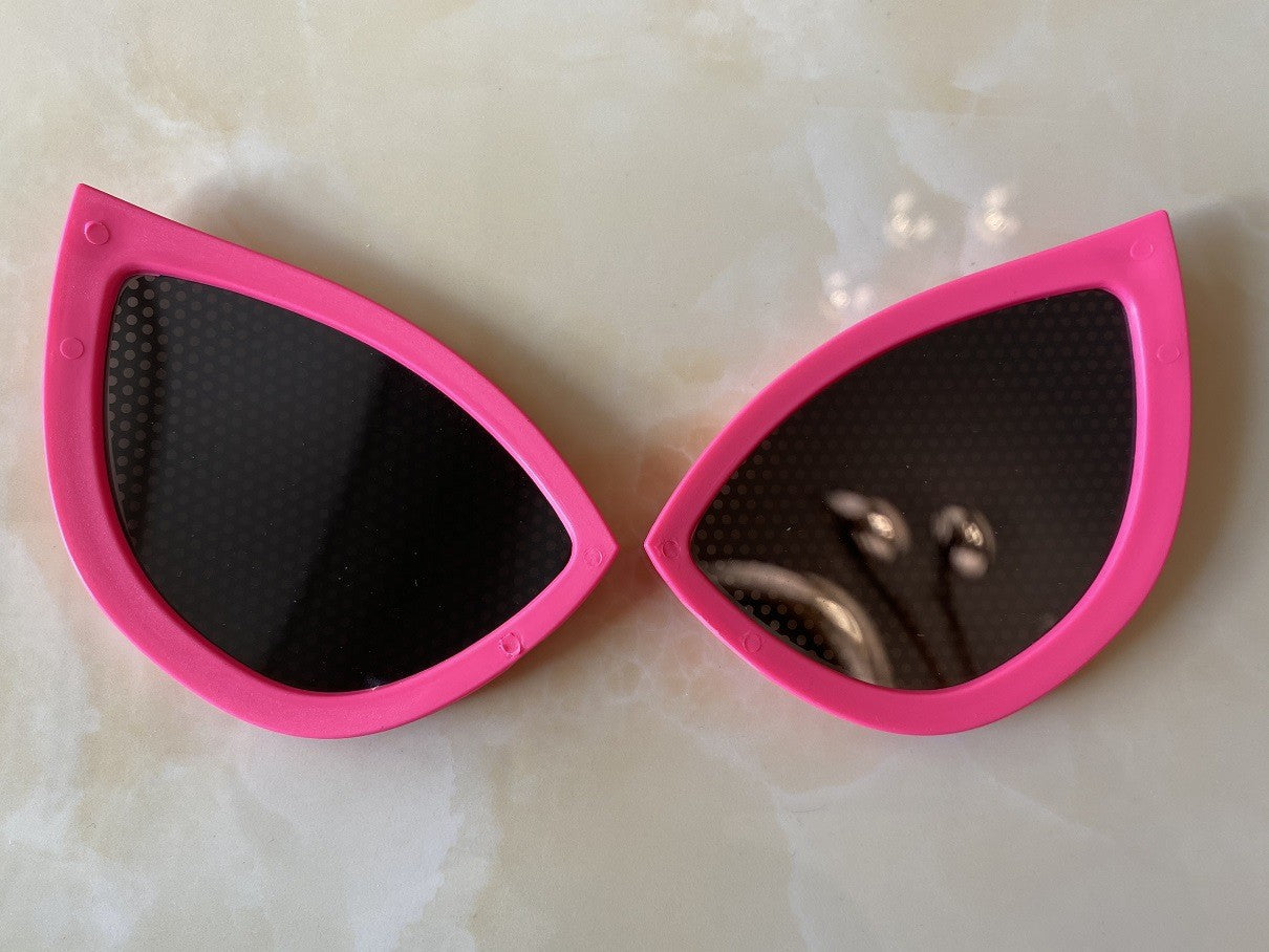 Movie Cosplay Lens Accessories For Super Bodysuit Full Mask Eyeglass Stereoscopic Color Light Halloween Carnival Party Prop Gift