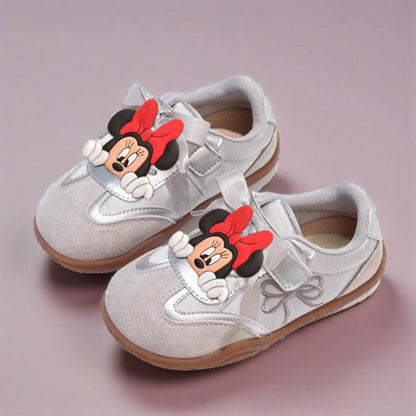 New Style Girls Casual Shoes Cute Minnie Anti-slip Kids Breathable Sport Footwear Children's Sneakers Soft Bottom Toddler Shoes