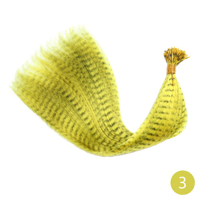 Extensão de Cabelo de Pena AZQUEEN 10 Peças Cabelo Falso I Tip Cabelo Sintético Arco-Íris 16 Polegadas Aplique de Pena para Extensão de Cabelo
