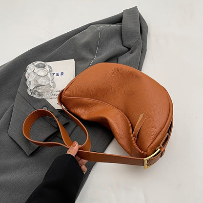 Fashionable retro new leather bag, women's dumpling bag, shoulder bag, crossbody bag, trendy and versatile soft leather bag