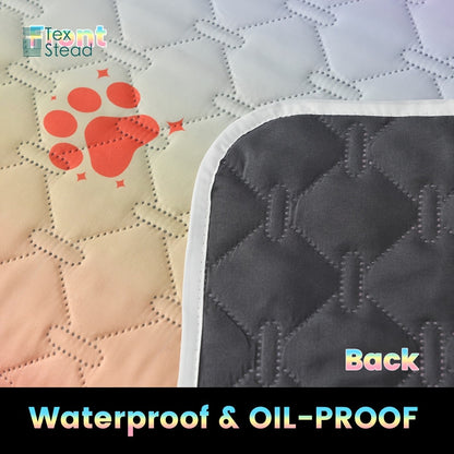 Capa para Cama de Cachorro Antivazamento, Trocador Reversível, Tapete Reutilizável para Acampamento (Crianças/Pets), Manta Lavável com Estampa de Patinhas de Cachorro