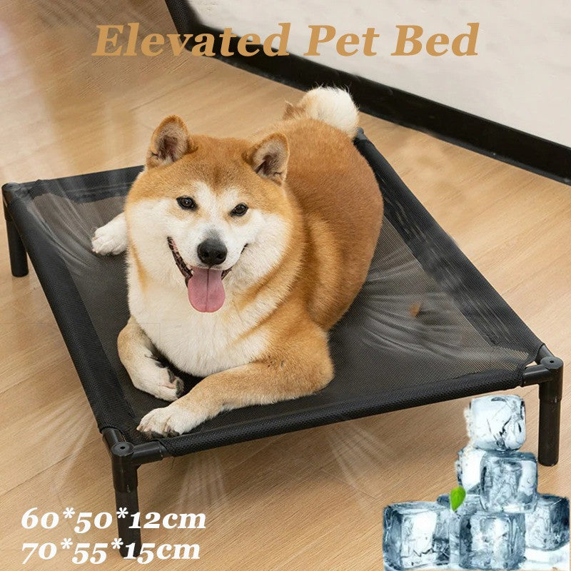 Cama Resfriadora Elevada para Cães, Respirável para Verão, Uso Interno/Externo, Acampamento, Cama Elevada Removível para Animais de Estimação, Suprimentos para Canil