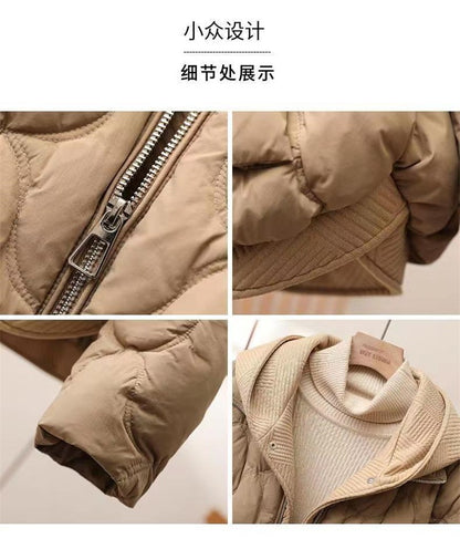 2024 Fashion Coats Korean Style Loose Cropped Coat Women Jacket Women Parkas Warm Puffer Jackets Casual Coat New Winter Clothes