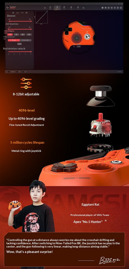 GameSir T3 Pro 8k Nine-Tailed Fox Wired Esports Controller for PC/Switch – JS13Pro TMR Joystick Hall Effect Triggers
