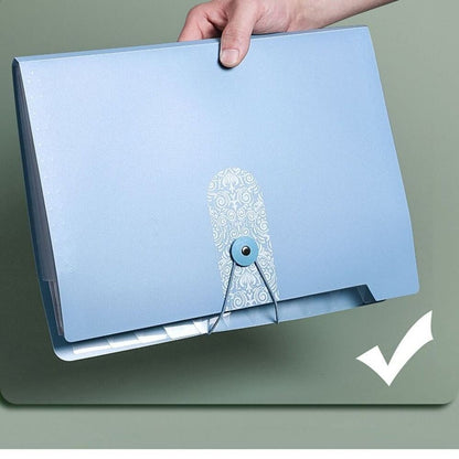 8 Grids Organ File Folder Document Organizer Large Capacity Paper Documents Folder Office School Supplies A4 Expanding File Bag