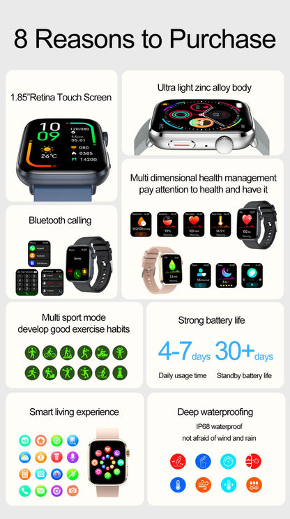 2025 Novo Para Xiaomi Redmi Watch 5 Chamada Bluetooth GPS Rastreamento NFC Frequência cardíaca IP68 À prova d'água Esporte Fitness Pulseira inteligente Unissex
