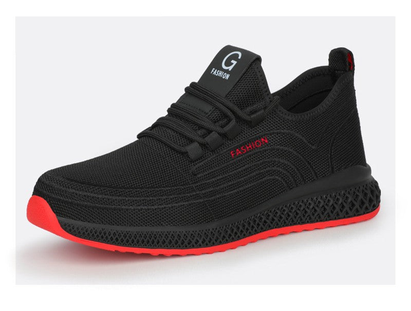 Manlegu Air Mesh Steel Toe Work Shoes Breathable Working Shoes Women Man Safety Shoes Lightweight Puncture-Proof Safety Boots