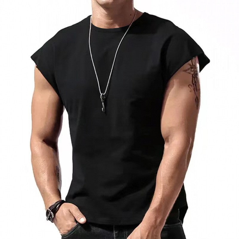 Summer Men's Mesh Gym Vest Quick Dry Loose Fitness Exercise Wide shoulder Sports Sleeveless Shirt Bodybuilding Tank Top