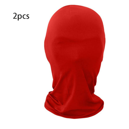 2pcs New Black Cosplay Full Mask Breathable Thin Hood Cosplay Prop Halloween Costumes Party Decoration Cosplay Head Cover