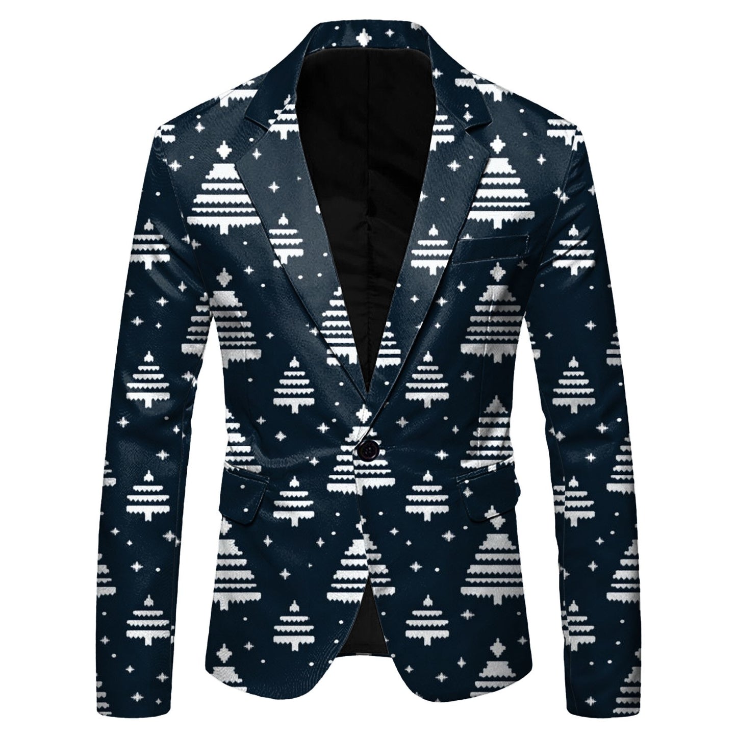 Christmas Mens Suit Jackets Fashion Fitness Casual Button New Year Party Dress Suits For Men Vintage Xmas Costume Casual Coats