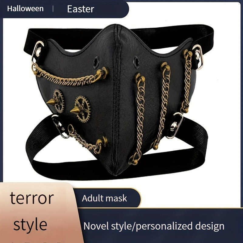 Saibo punk steampunk party protective mask personality chain Halloween adult face mask