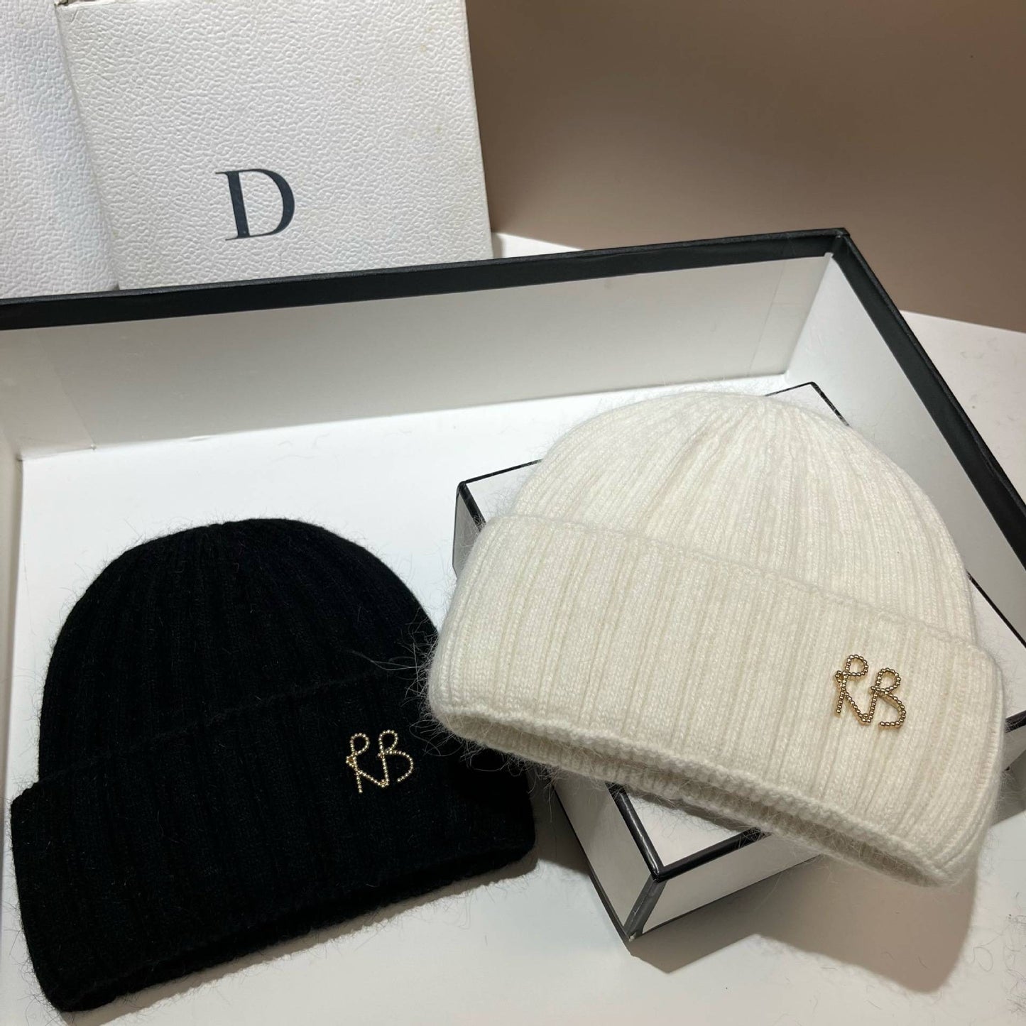 Women Ribbed Stretch Knit Beanie Soft Slouchy Wool Hat Extreme Cold Weather Warm Ear Protection Winter Fashion Cap